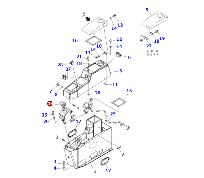 小松HD785-7自卸车LEVER ASS'Y 操纵杆总成569-06-86740