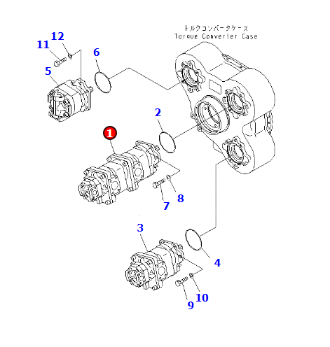 小松齿轮泵,HM350-1 Dump Truck Parts Hydraulic Gear Pump 705-56-34590