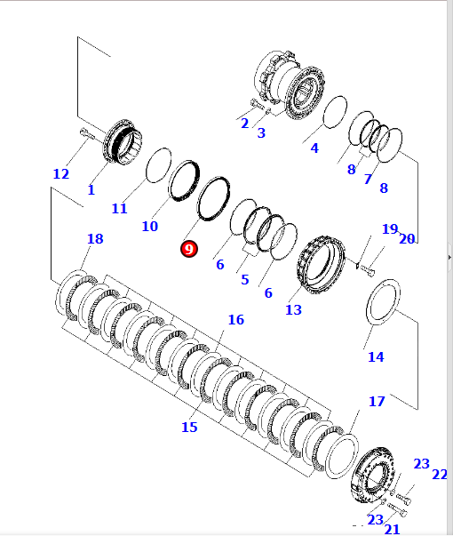 Komatsu Dump Truck Parts,小松HD465-7密封568-33-11511