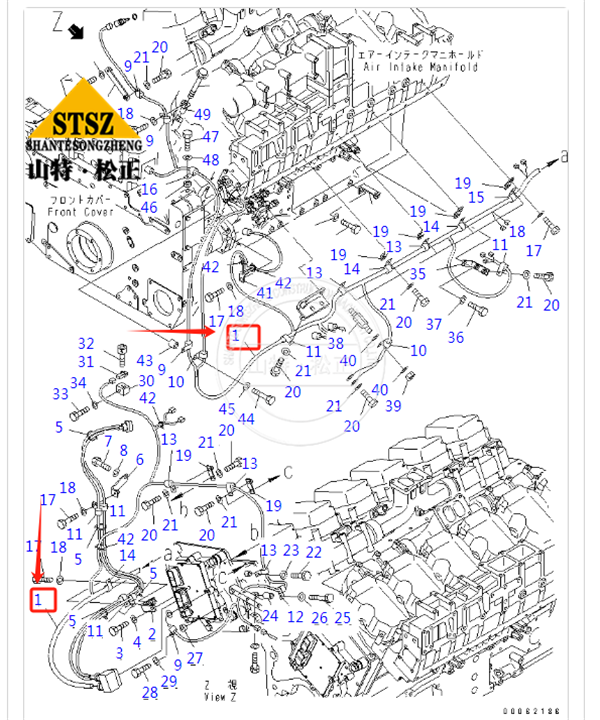 SAA12V140E-3B发动机线束6219-81-8411 6219-81-8410