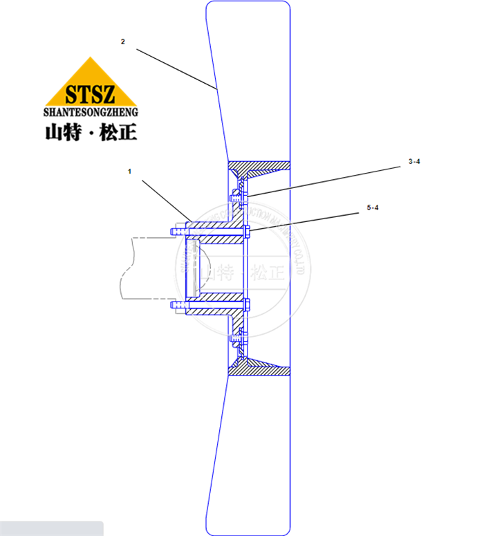 卡特320B吸气风扇叶组件135-5792,卡特挖掘机配件1355792