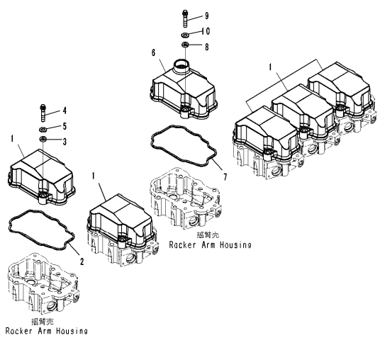 pc200-8M0气门室罩盖垫6754-11-8330 进口气门室盖密封