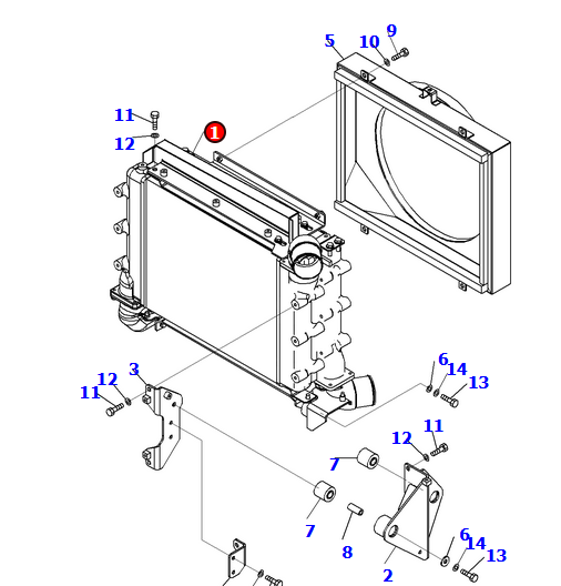 铰接式矿用卡车HM400-3M0后冷凝器56B-03-3A101