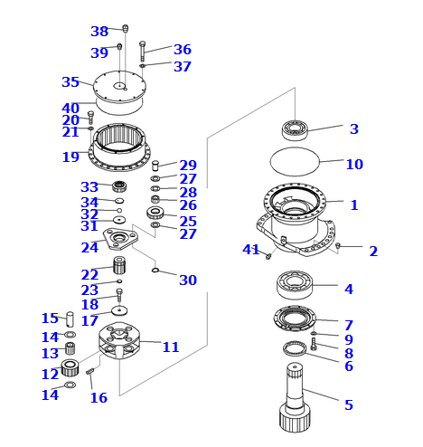 进口挖掘机PC1250-11回转减速机21N-26-00132 日本原装挖掘机配件