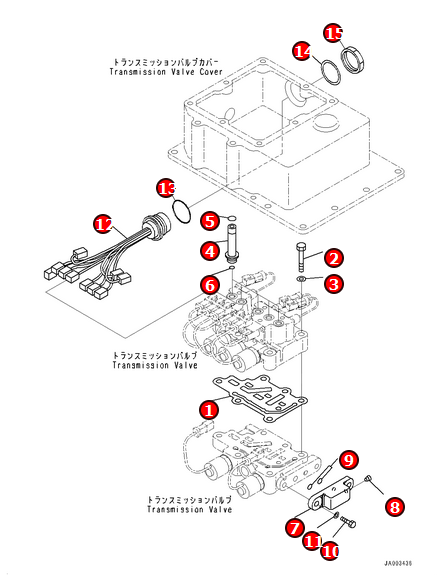 进口推土机配件 D375A-6阀组件195-15-85201 Valve Assembly