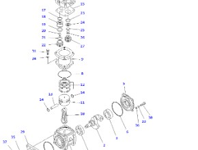 进口1250挖掘机配件6210-81-3122 空气 压缩机 总成