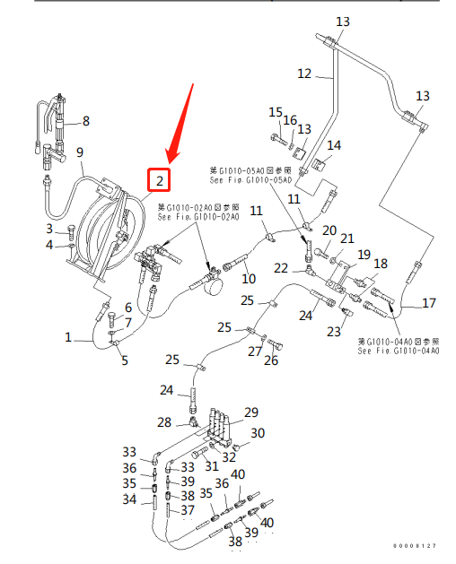 软管卷盘总成209-68-51241原厂原装配件，适用于进口挖掘机PC1250-7