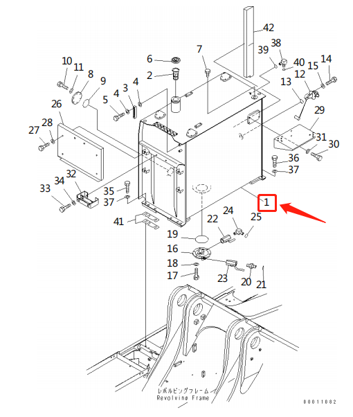 供应进口挖掘机PC1250-7（TANK）21N-04-37510原厂原装配件