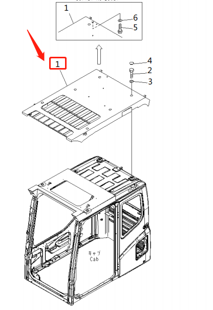 供应进口挖掘机PC1250-7驾驶室顶盖21N-54-38310原厂原装配件