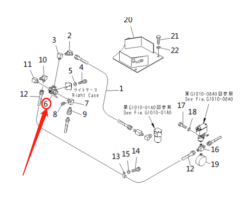 阀门21T-68-68490原厂原装配件,适用于进口挖掘机PC1250-7