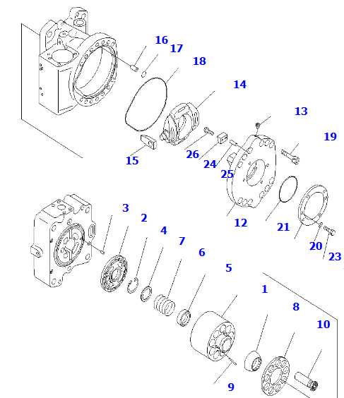 进口挖掘机PC1250-7摇摆总成708-2L-04830