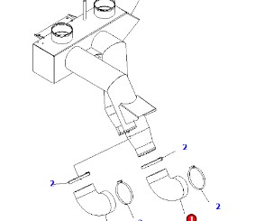  dump truck HD785-7 exhaust Elbow 561-02-82151, mining card accessories