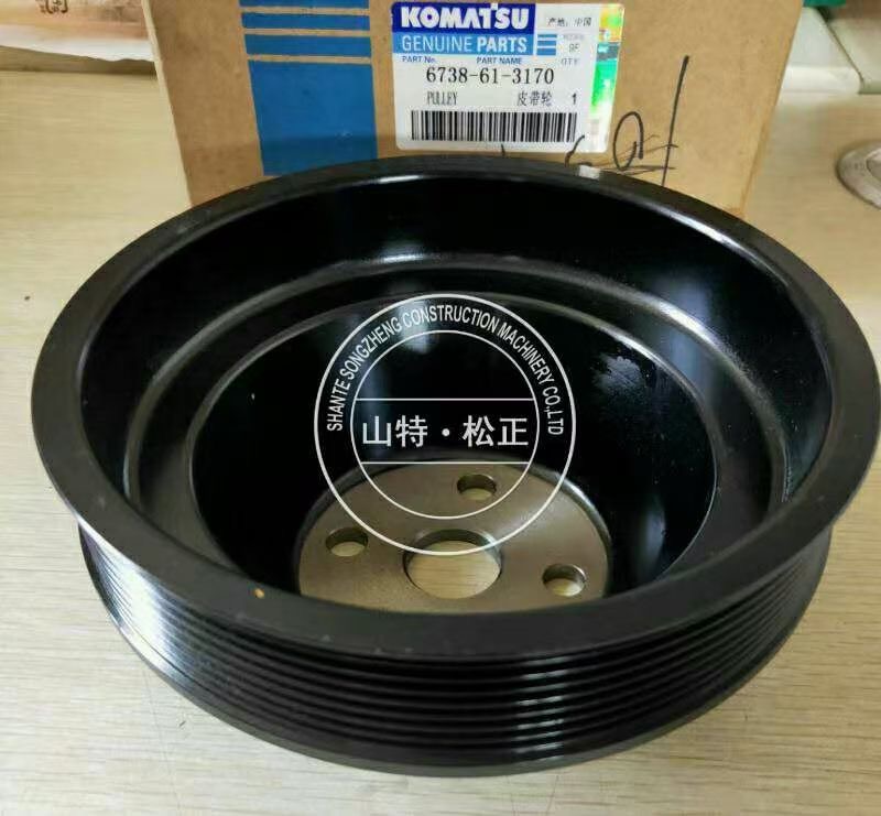 进口PC200-7、进口发动机S6D107皮带轮6738-61-3170