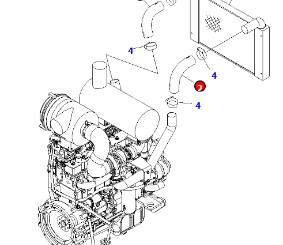  Loader WA380-5 Rear cooler hose 6156-11-4430/ 6156-11-4 440