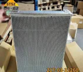 进口挖掘机PC2000-8液压油冷却器21T-03-31260，挖掘机油冷器