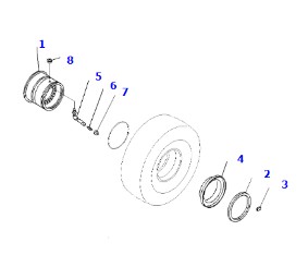 dump truck HM400-3 Rim Assembly 56B-30-11500, mining card accessories