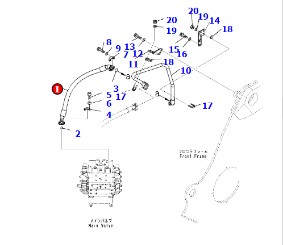  Loader WA600-6 High pressure hose 426-879-3972, hydraulic hose