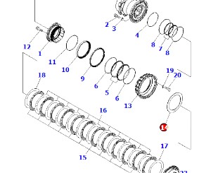  dump truck HD465-7 transmission gasket 569-33-71280，