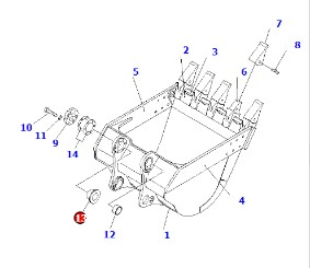  excavator PC1250-7 bucket flanging bushing 21N-70-14220, pin bushing