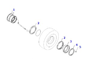 Komatsu Loader WA470-6 Rim Assembly 421-W30-4100, loader accessories