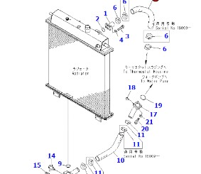  bulldozer D375A-5 hose 195-03-58160, radiator hose