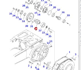  Bulldozer D155A-2 Final drive piston 175-27-31233, Second Pinion