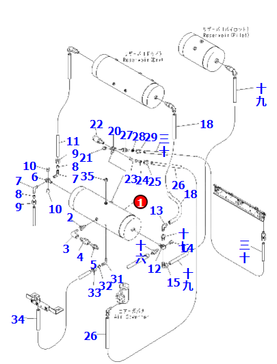 自卸车HD255-5储气罐565-44-12500