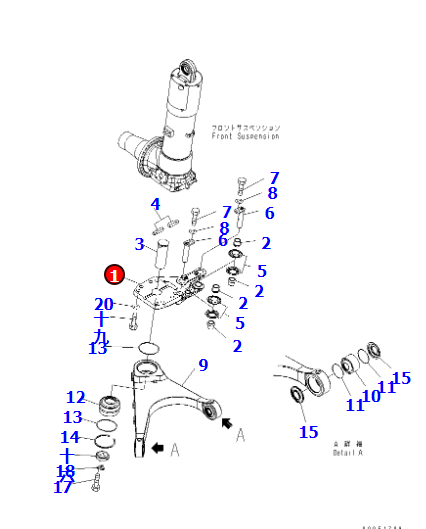 自卸车HD785-7前桥杠杆561-40-81311