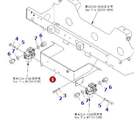 矿用车HD785-5 支架组件561-88-66322