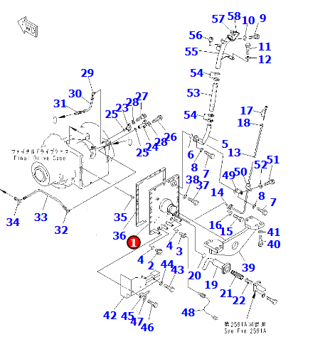 平地机GD825A-2EO 覆盖组件235-22-58114