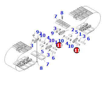 履带链节销 21N-32-31121 21N-32-31131 进口挖机PC1250-7