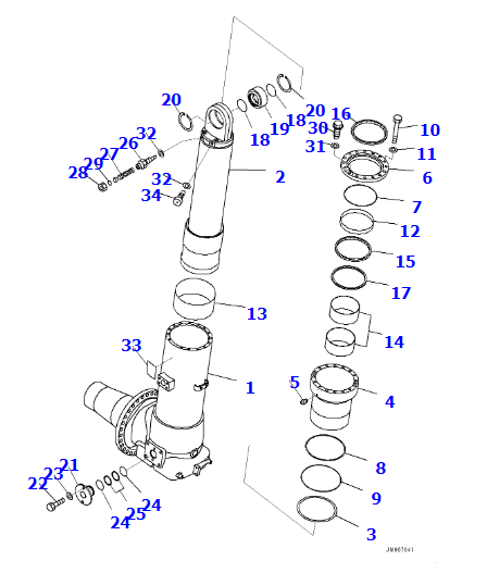 进口矿用自卸车HD785-7悬架总成561-50-8E000   suspension assembly