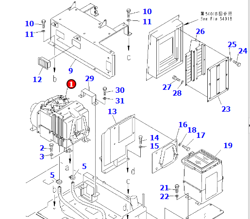 空调组件235-809-4640 适用平地机GD825A