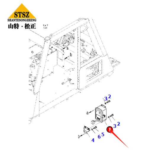 进口矿用自卸车HD1500-8 驾驶室加油控制器总成561-95-84351