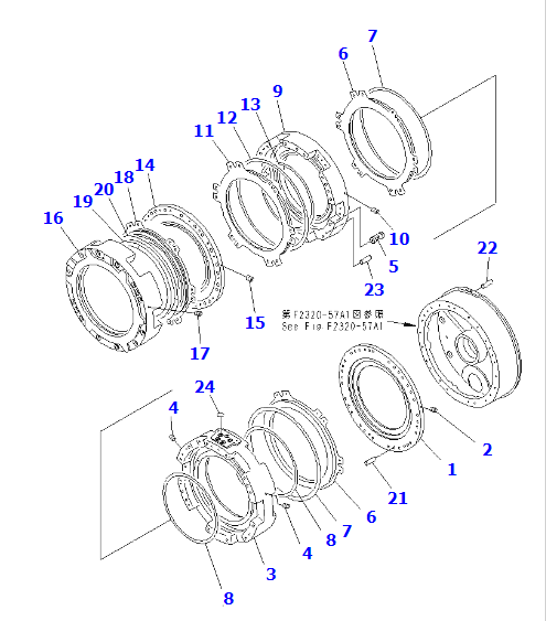 变速箱总成175-15-01221 适用进口推土机D155A-1