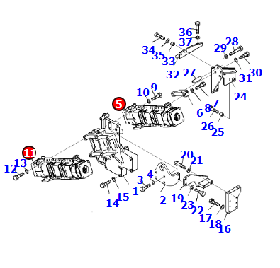 冷却器总成6252-61-7100适用于发动机6D140E-6CS