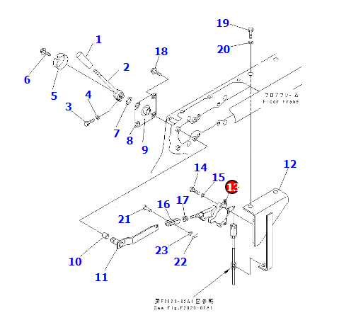 推土机D65PX-12杠杆总成14X-43-13412