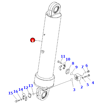 倾斜油缸总成198-63-52641适用于推土机D475A-2