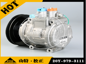 进口挖机PC200-6空调压缩机20Y-979-3111原厂空调压缩机