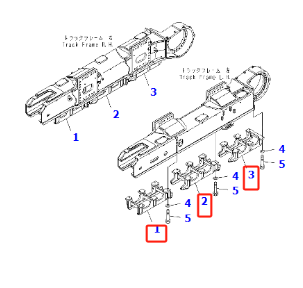 进口矿山挖机PC2000-8护链架 21T-30-32411 21T-30-32421 21T-30-32431