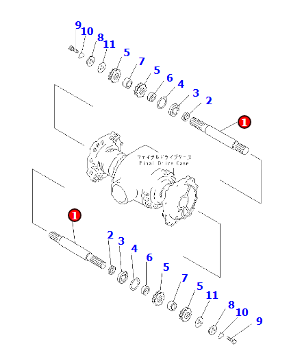 矿山平地机GD605A-5S 半轴23B-22-21230