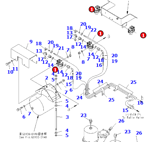 矿卡车HD785-5 阀门组件561-88-66131