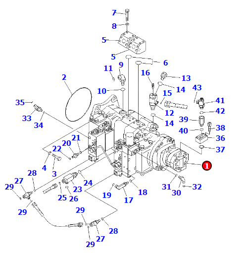 泵总成Pump Assembly 708-2H-00440适用进口挖机PC1250SP-8
