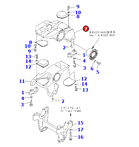 矿山推土机D375A-3A 转向架195-30-66113