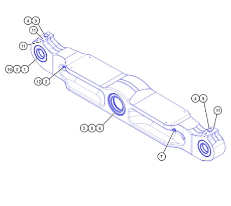 207-2683 BAR ASSY Suitable For Caterpillar D11 Series