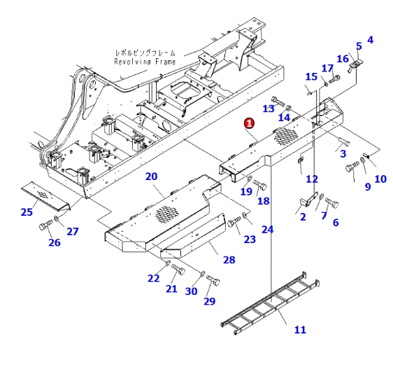 21N-53-32132 Step for Excavator PC1250-8R Parts
