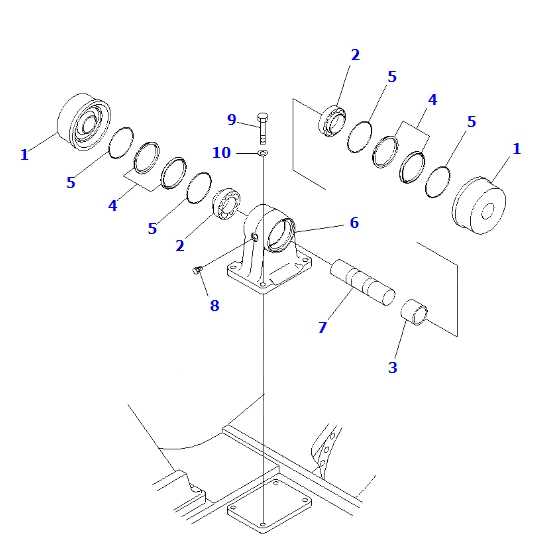 21N-30-00130 CARRIER ROLLER ASS'Y Suitble For EXCAVATOR PC1250 PARTS