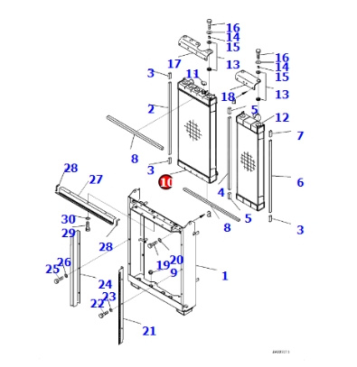  Radiator Core Assembly 14X-03-51111 Suitable For  D65PX-16/D65EX